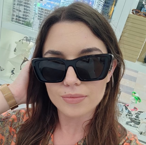 NEW PRADA PR08YS BLACK SUNGLASSES SPR 08Y 1AB5S0 PRADA BLACK EYEWEAR PR  08YS - Picture 9 of 10